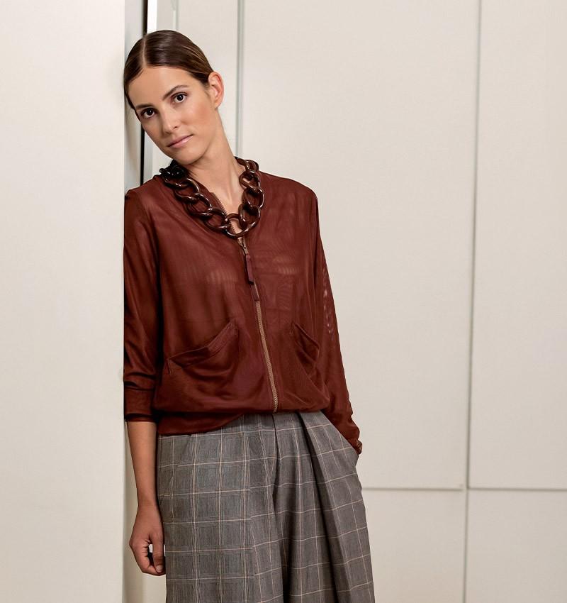 Chie mihara CARDIGAN CHEVI MARRON