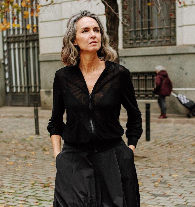 Chie mihara CARDIGAN CHEVI NEGRO