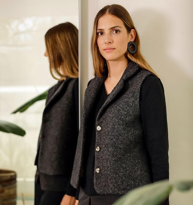 Chie mihara CHALECO VIVIAN NEGRO