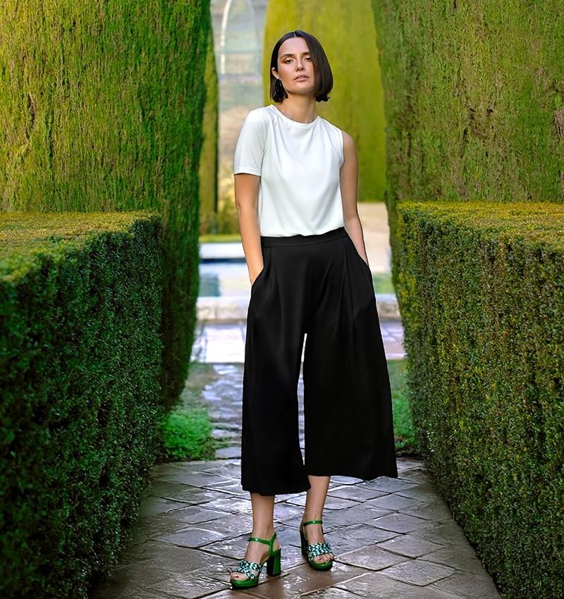 Chie mihara PANTALON PASTICHE NEGRO