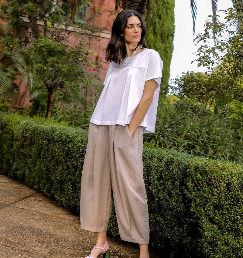 Chie mihara PANTALON PERLA NUDE