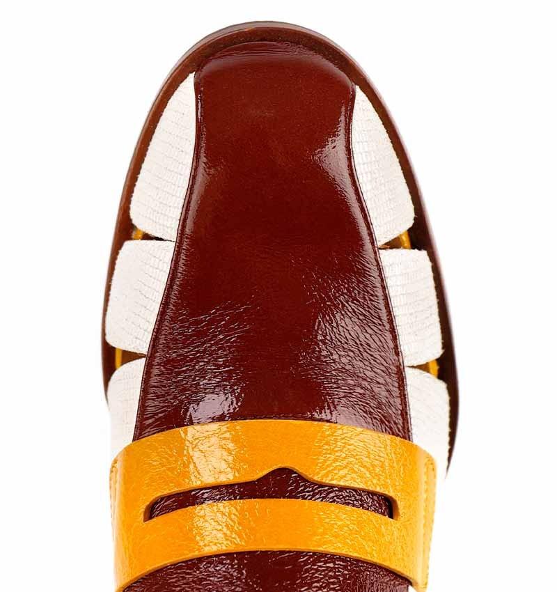 Chie Mihara SENDAL WHITE AND BROWN