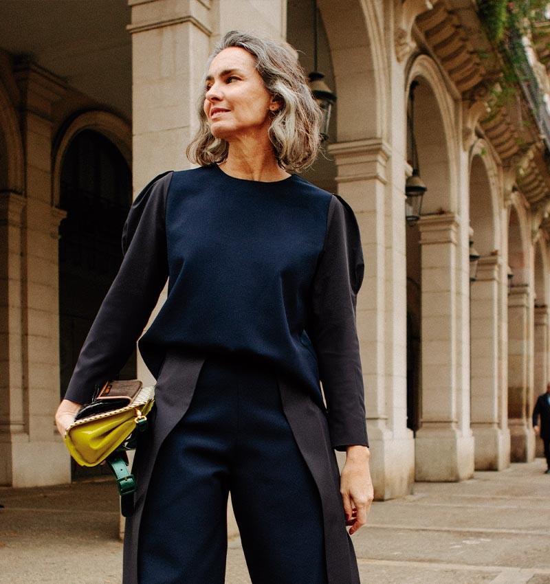 Chie mihara TOP BARLO AZUL MARINO