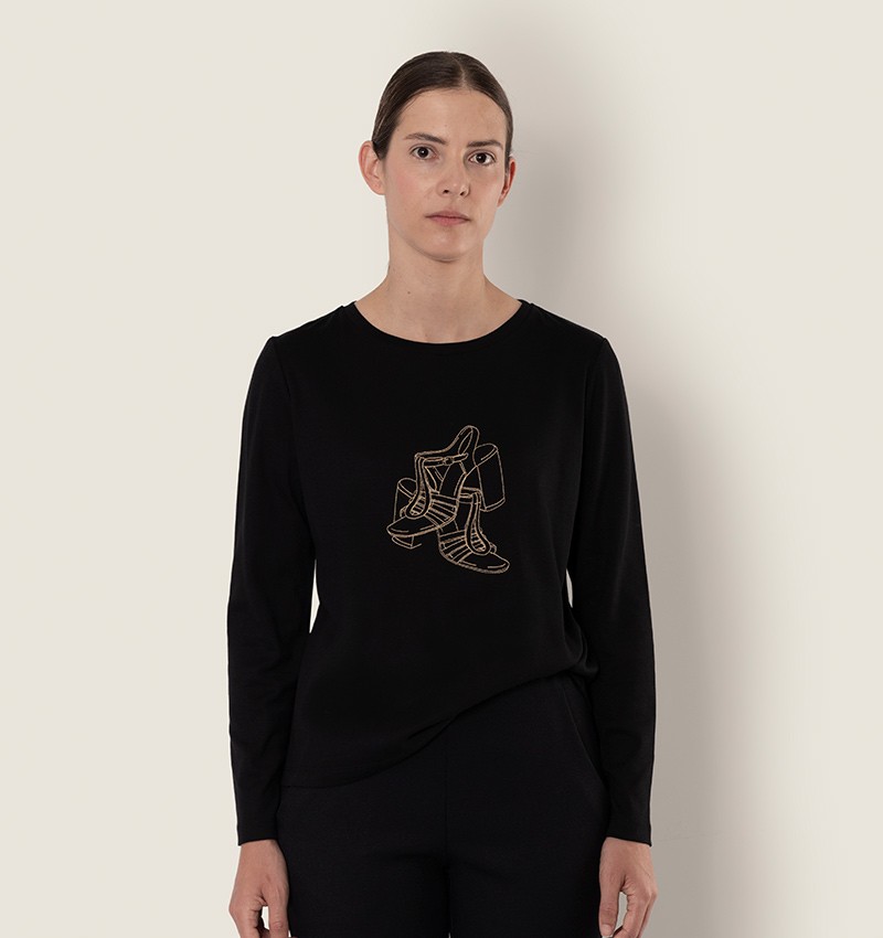Chie Mihara TOP BEHEEL NEGRO