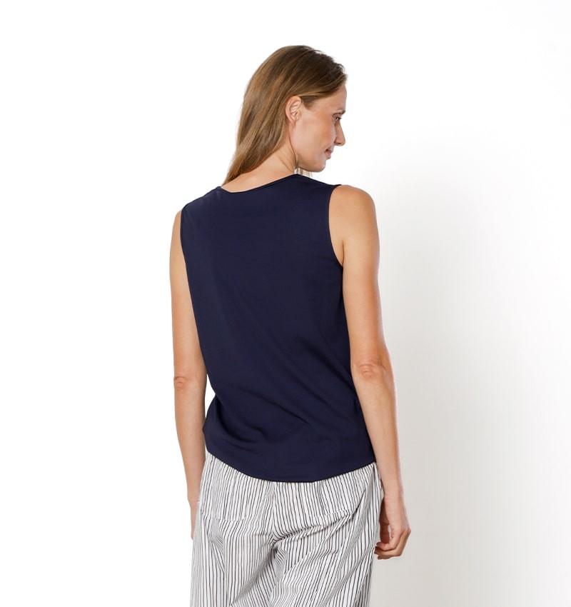 Chie Mihara TOP TEKA AZUL MARINO