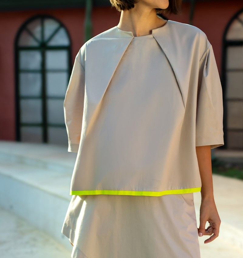 Chie mihara TOP TONATA MARRON CLARO