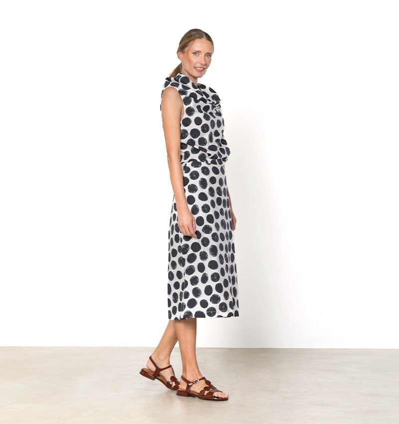 Chie Mihara VESTIDO DAVITA BLANCO Y NEGRO