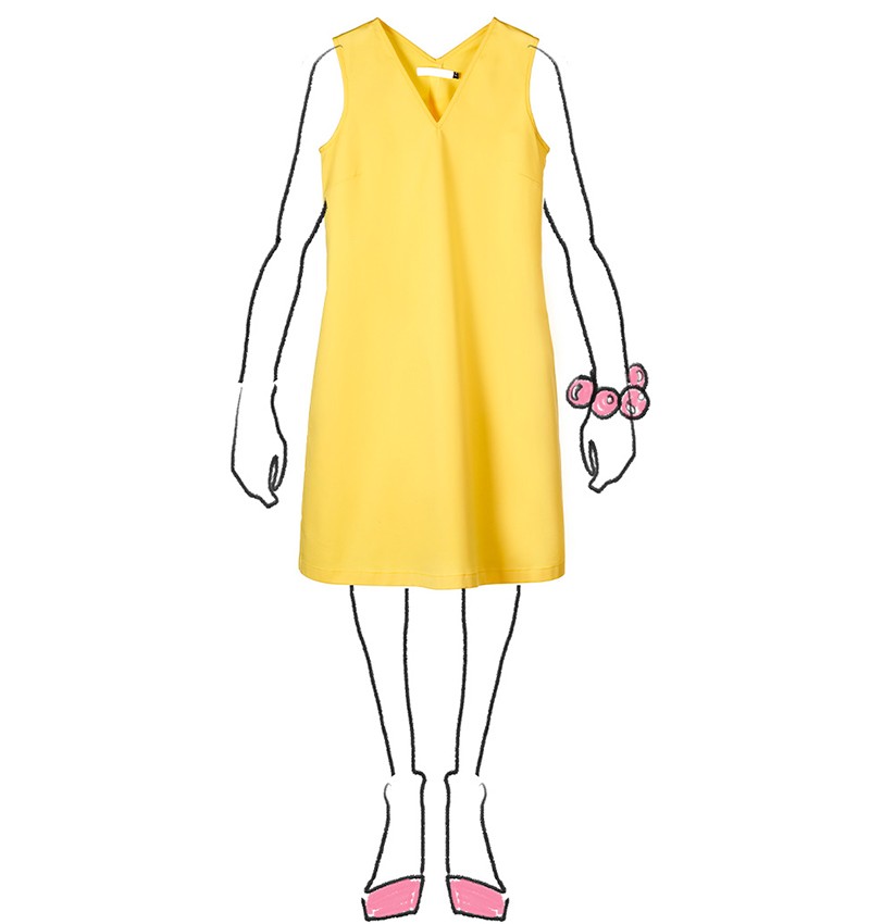 Chie Mihara VESTIDO DEMI AMARILLO