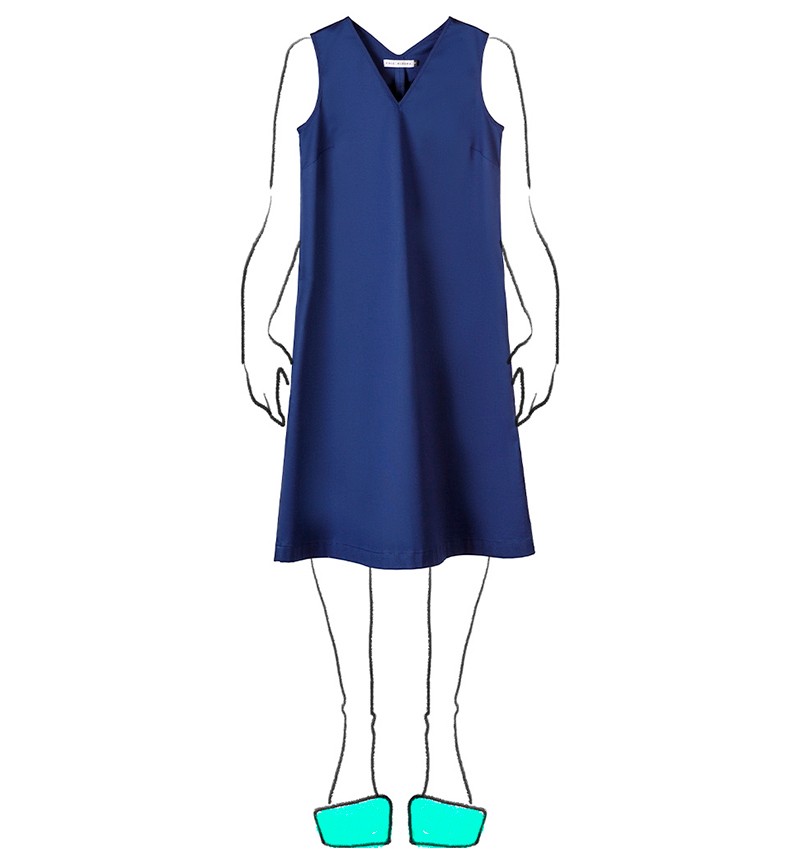 Chie Mihara VESTIDO DEMI AZUL MARINO