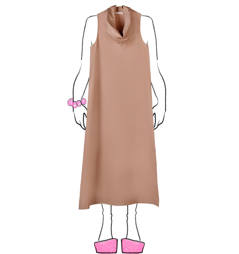 Chie Mihara VESTIDO DINA MARRON CLARO