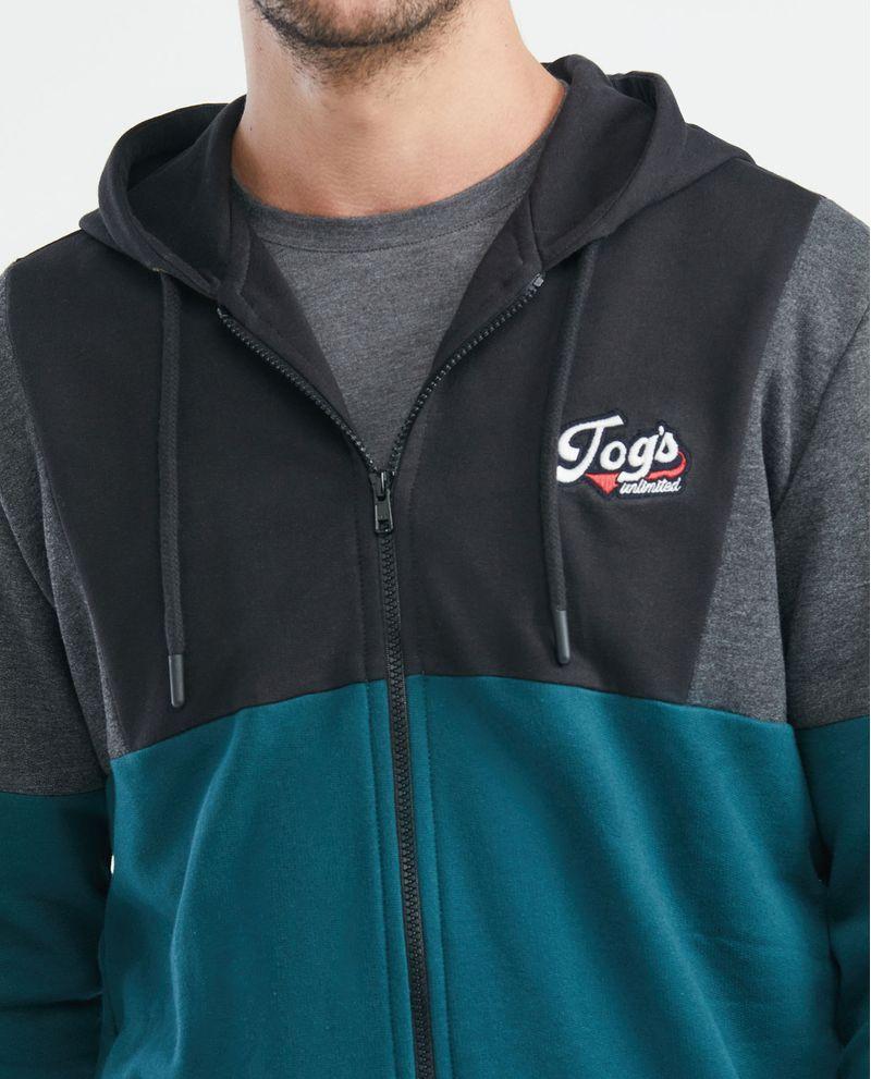 Chevignon Buzo De Hombre Abierto Con Capucha - TOGS Bloques De Color Efecto Jaspeado