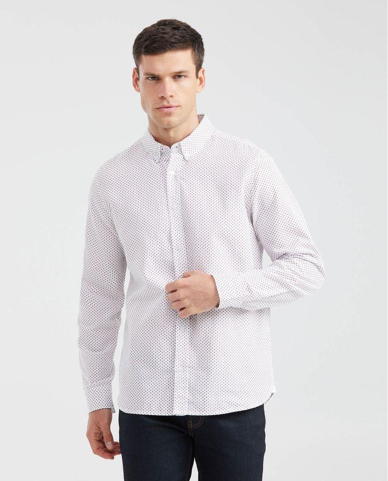Chevignon Camisa Classic Fit Manga Larga con Estampado Mini Print para Hombre