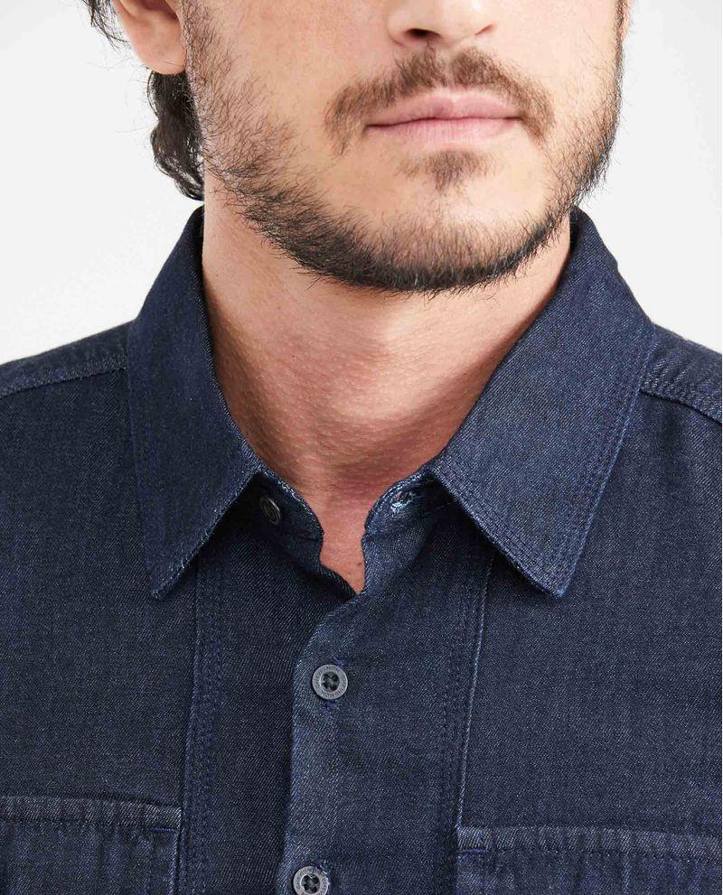 Chevignon Camisa En Denim 100% Algodón Slim Fit Manga Larga Azul Ultra Oscuro Para Hombre