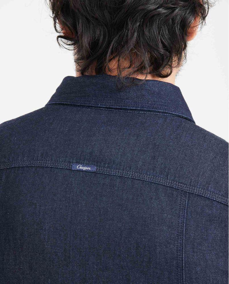 Chevignon Camisa En Denim 100% Algodón Slim Fit Manga Larga Azul Ultra Oscuro Para Hombre
