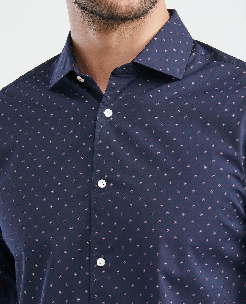 Chevignon Camisa Premium De Hombre Slim Fit Manga Larga - Mini Print Coolmax