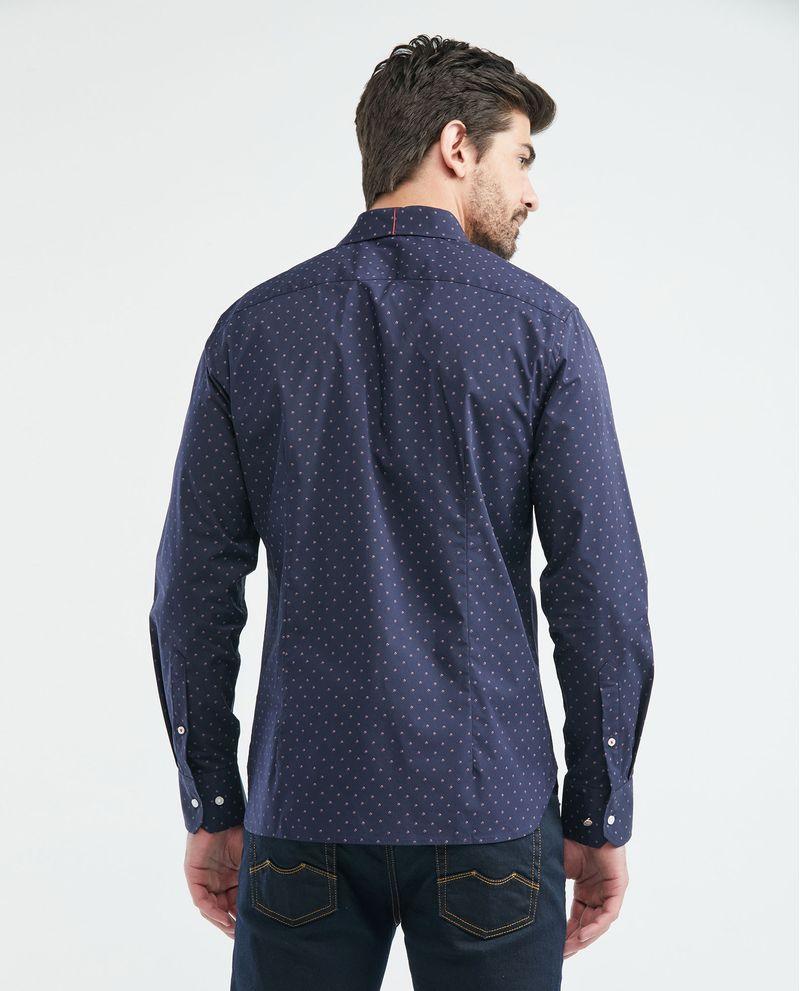 Chevignon Camisa Premium De Hombre Slim Fit Manga Larga - Mini Print Coolmax