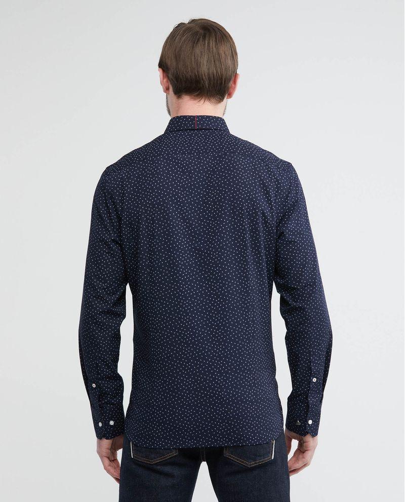 Chevignon Camisa Premium De Hombre Slim Fit Manga Larga - Mini Print Fibras Bambú