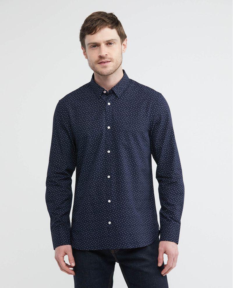 Chevignon Camisa Premium de Hombre Slim Fit Manga Larga - Mini Print Fibras Bambú