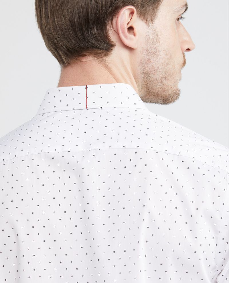 Chevignon Camisa Premium De Hombre Slim Fit Manga Larga - Mini Print Coolmax + Wrinkle Free