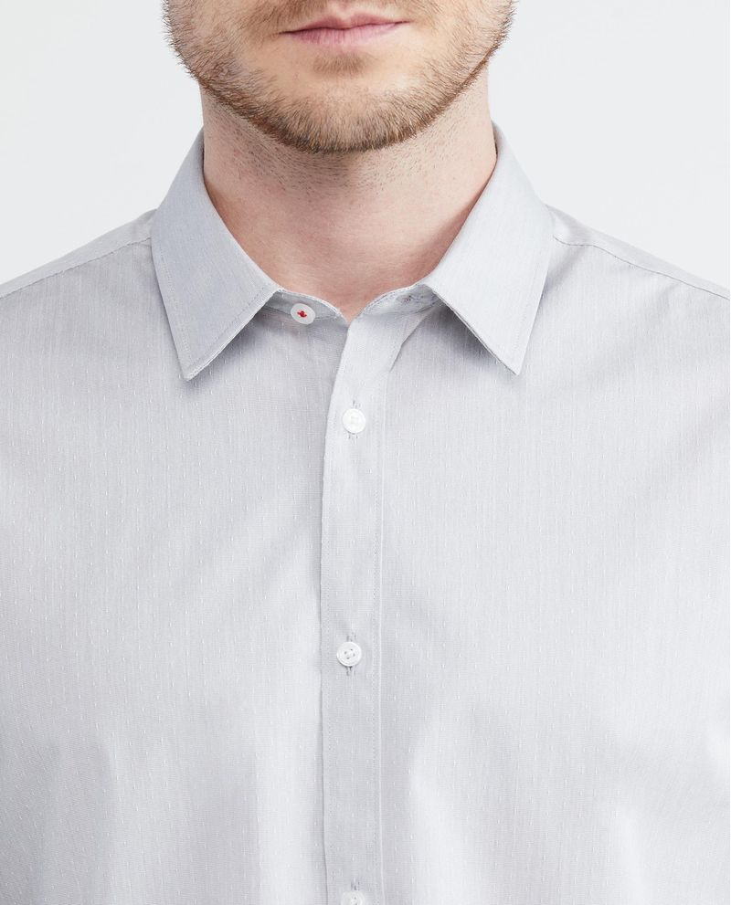 Chevignon Camisa Premium De Hombre Slim Fit Manga Larga - Mini Cuadros Efecto Dobby