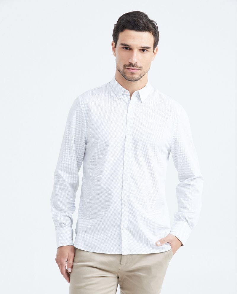 Chevignon Camisa Premium Manga Larga con Estampado Mini Print para Hombre