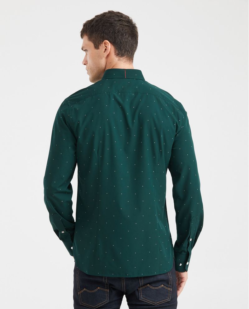 Chevignon Camisa Premium Slim Fit Manga Larga Con Estampado Mini Print Para Hombre