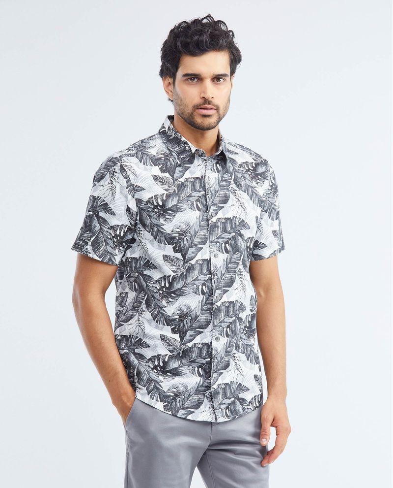 Chevignon Camisa Resort de Hombre Classic Fit Manga Corta - Maxi Print Palmeras