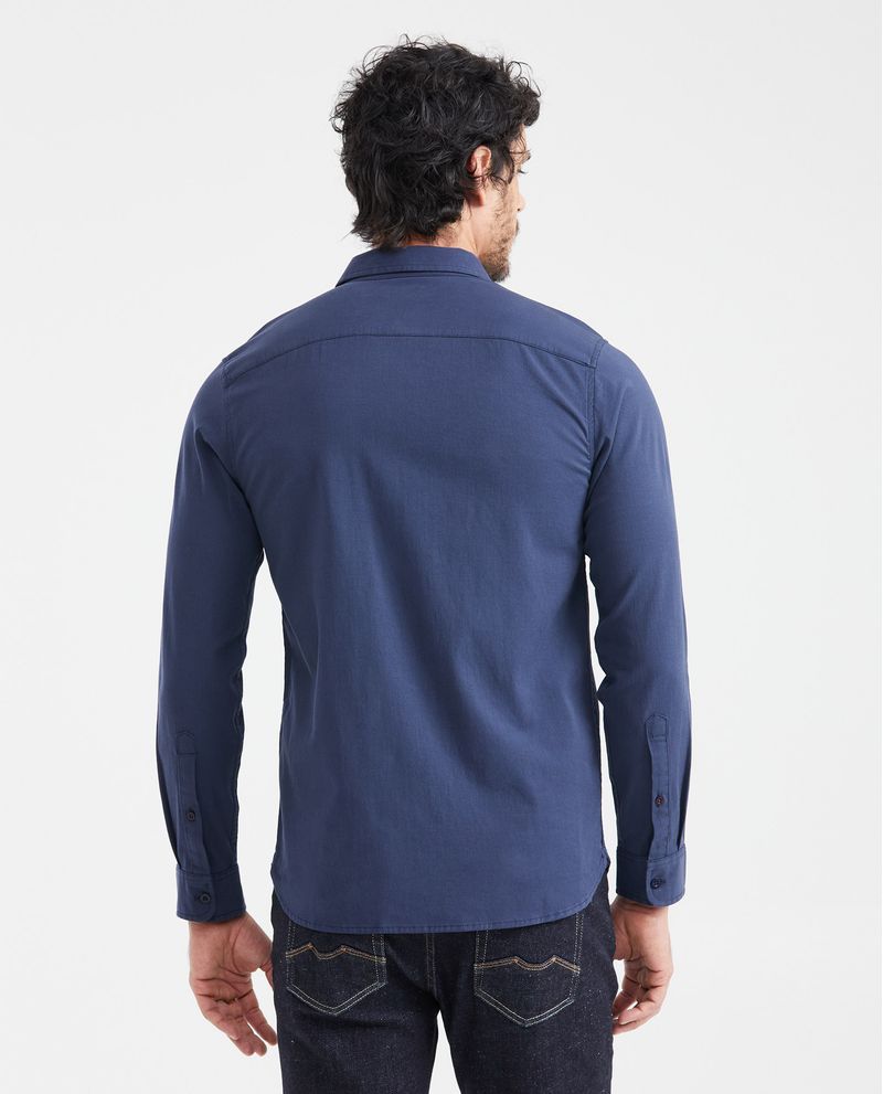 Chevignon Camisa Slim Fit Manga Larga Con Bolsillo Para Hombre