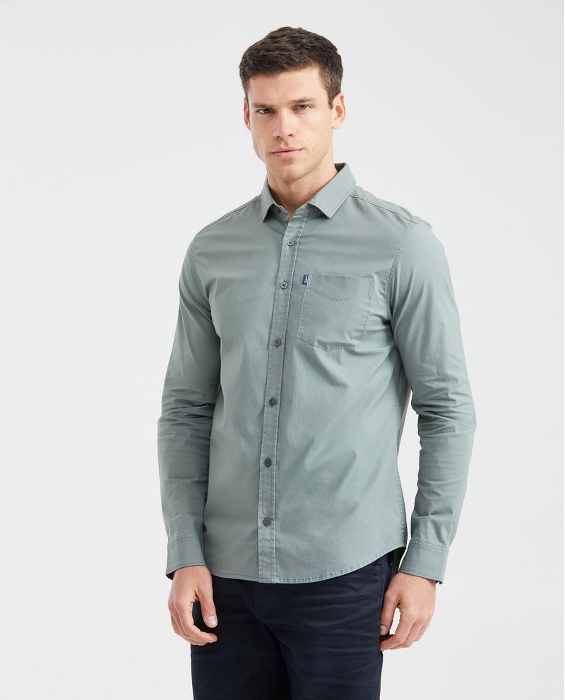 Chevignon Camisa Slim Fit Manga Larga con Bolsillo para Hombre