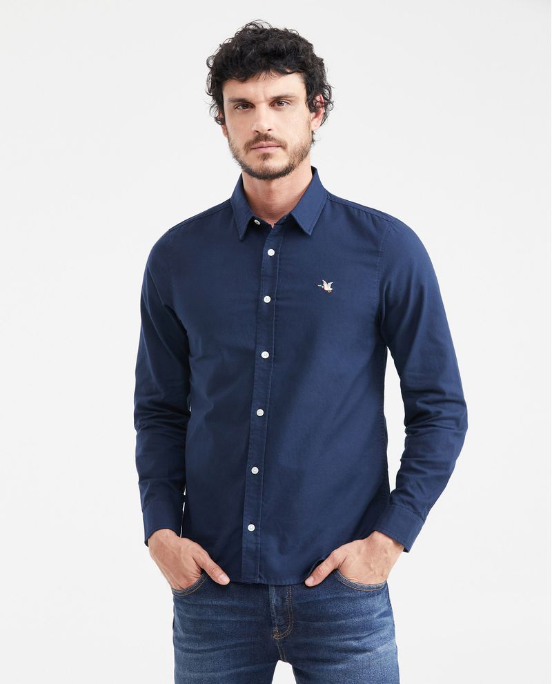 Chevignon Camisa Slim Fit Manga Larga en Algodón para Hombre