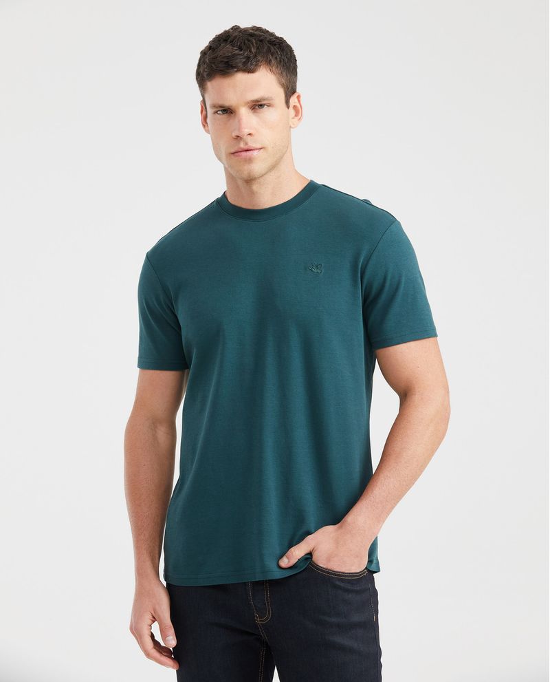 Chevignon Camiseta Básica Slim Fit Cuello Redondo en Algodón Doble Punto para Hombre