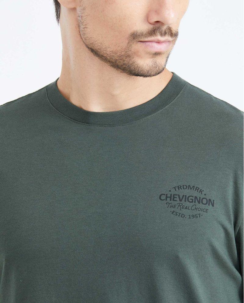Chevignon Camiseta Classic Fit Manga Larga Con Estampado Para Hombre