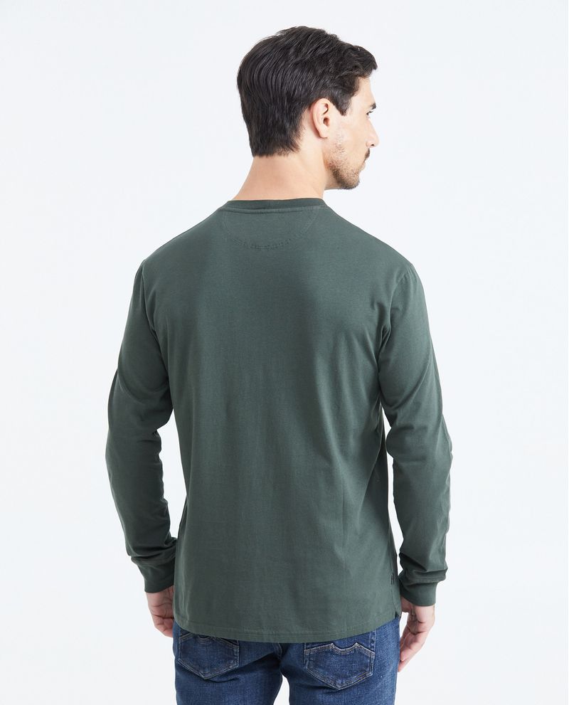 Chevignon Camiseta Classic Fit Manga Larga Con Estampado Para Hombre