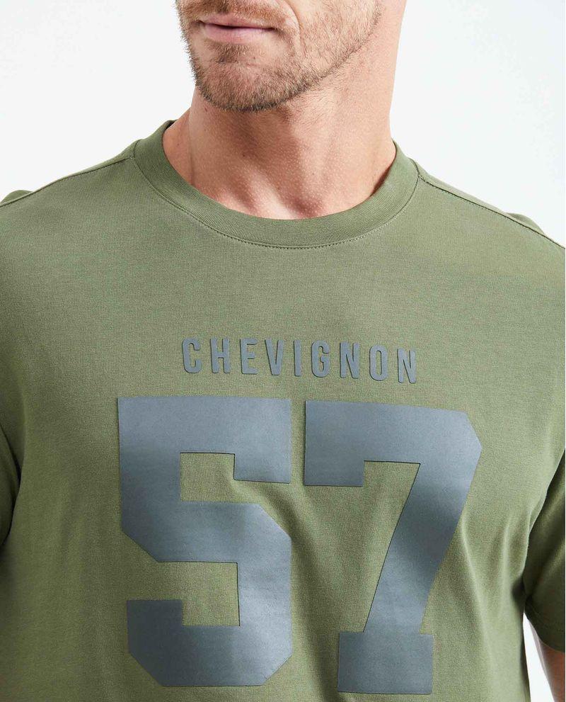 Chevignon Camiseta Slim Fit Estampada Cuello Redondo En Algodón Más Grueso Para Hombre