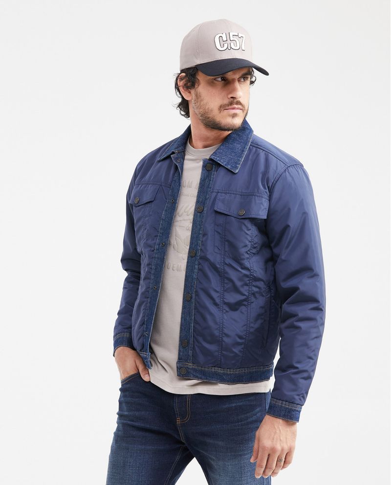 Chevignon Chaqueta Doble Faz en Denim Azul Ultra Oscuro para Hombre