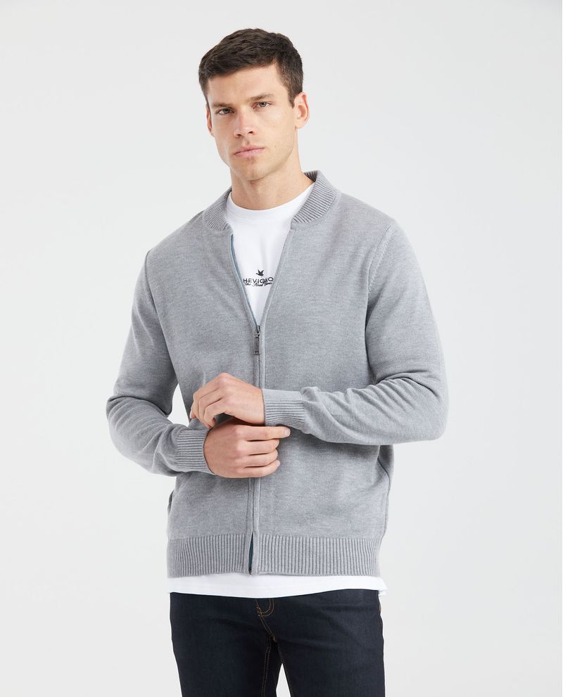 Chevignon Chaqueta Tejida con Cuello Nerú para Hombre