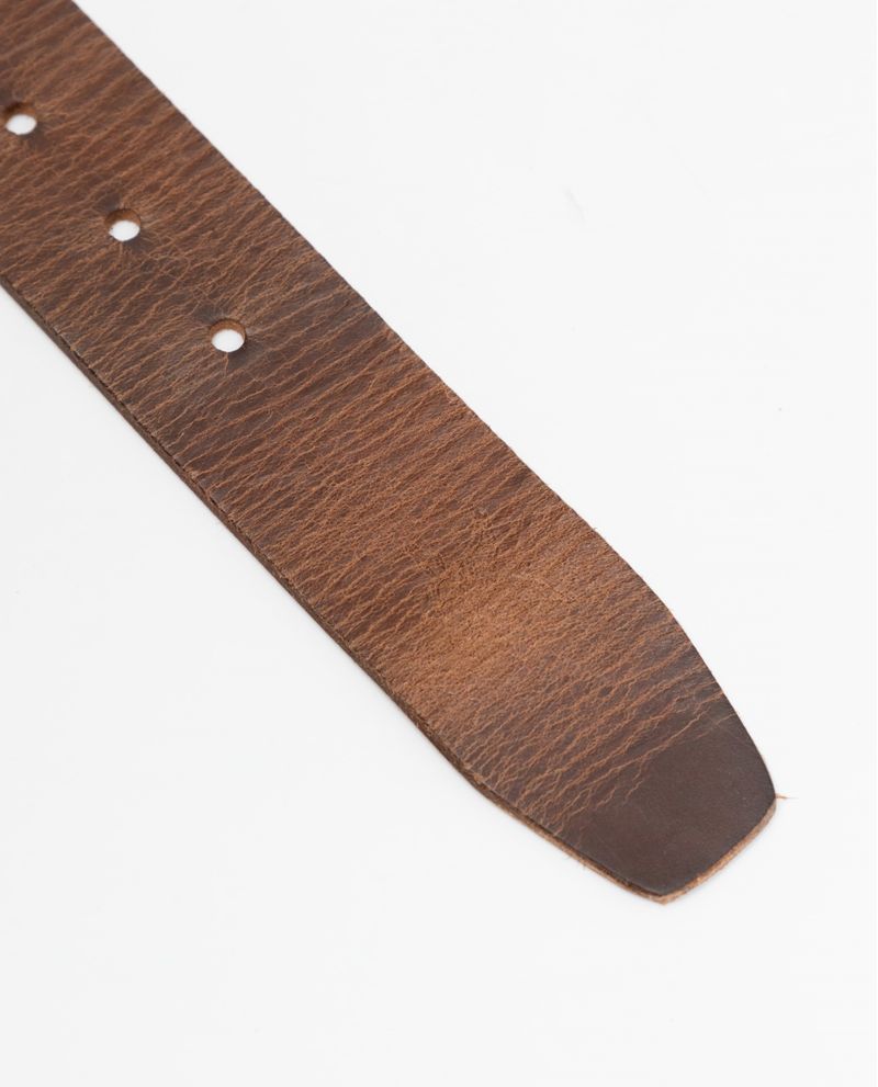 Chevignon Correa De Hombre En Cuero Crosta Teñido Con Anilinas Acabado Con Ceras Hebilla Acabado Níquel Negro Claro Coscoja En Cuero