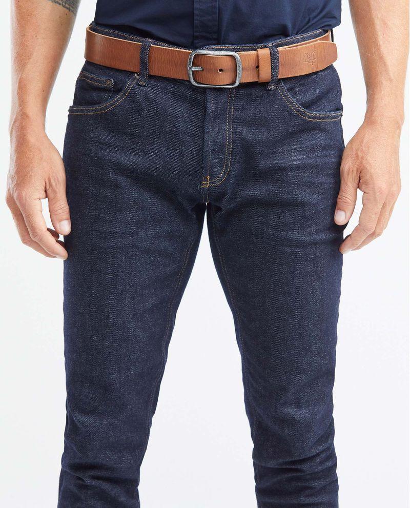 Chevignon Correa De Hombre En Cuero Crosta Teñido Con Anilinas Acabado Con Ceras Chapeta Desmontable