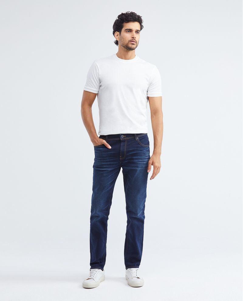 Chevignon Jean De Hombre Straight Fit Morrison Bota Slim - Azul Oscuro