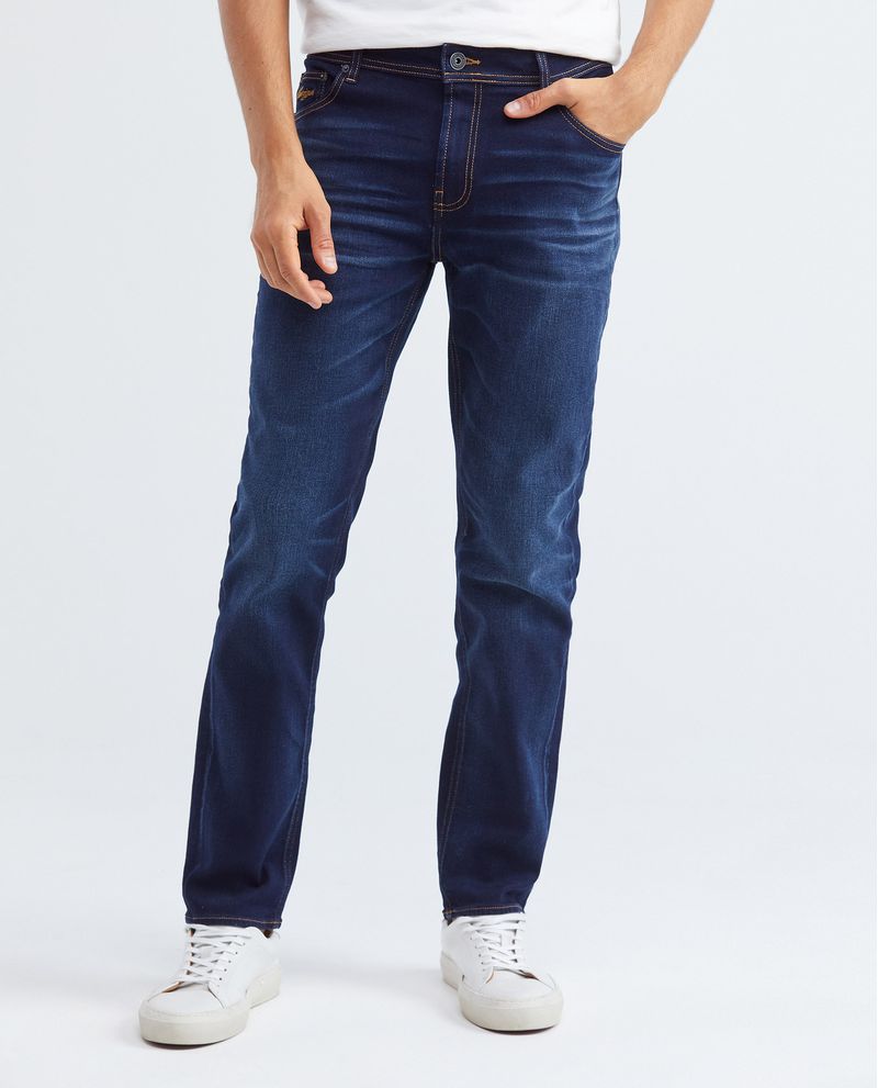 Chevignon Jean de Hombre Straight Fit Morrison Bota Slim - Azul Oscuro