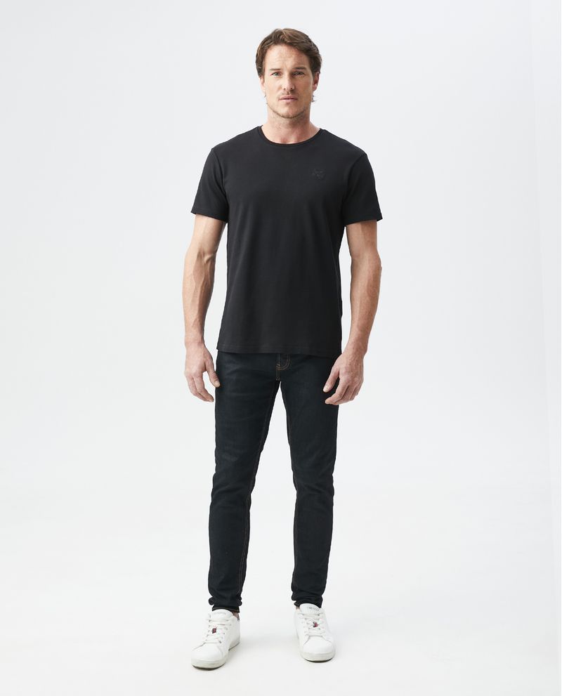 Chevignon Jean de Hombre Super Slim Fit Rider Bota Super Slim - Azul Oscuro Acabado Resinado