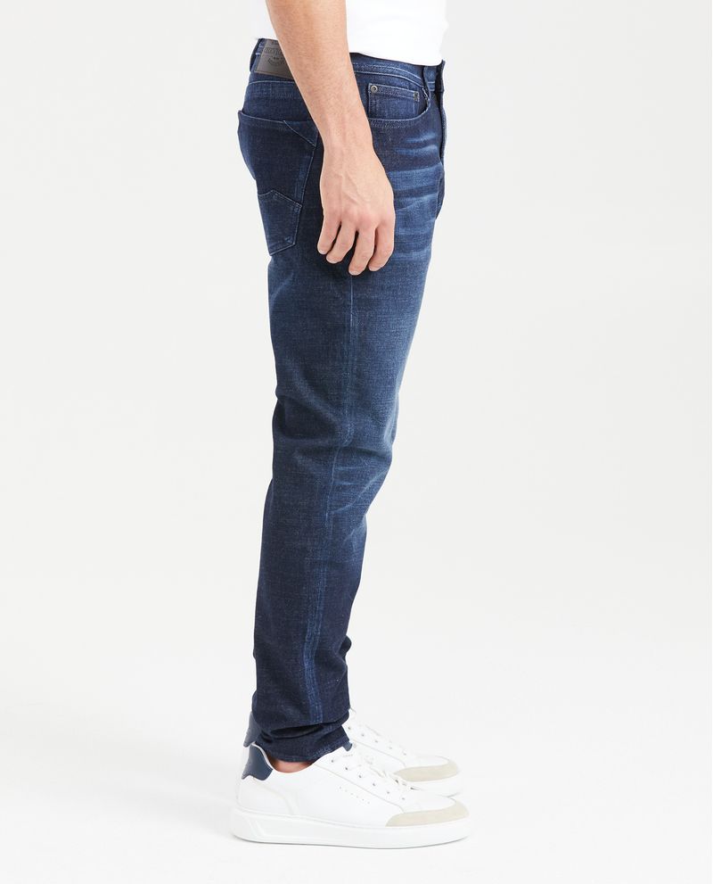 Chevignon Jean Slim Fit Tiro Medio Bota Slim Azul Ultra Oscuro Para Hombre