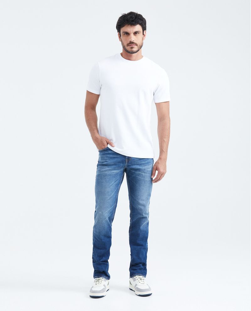 Chevignon Jean Straight Fit Tiro Medio Boot Cut Azul Medio Para Hombre
