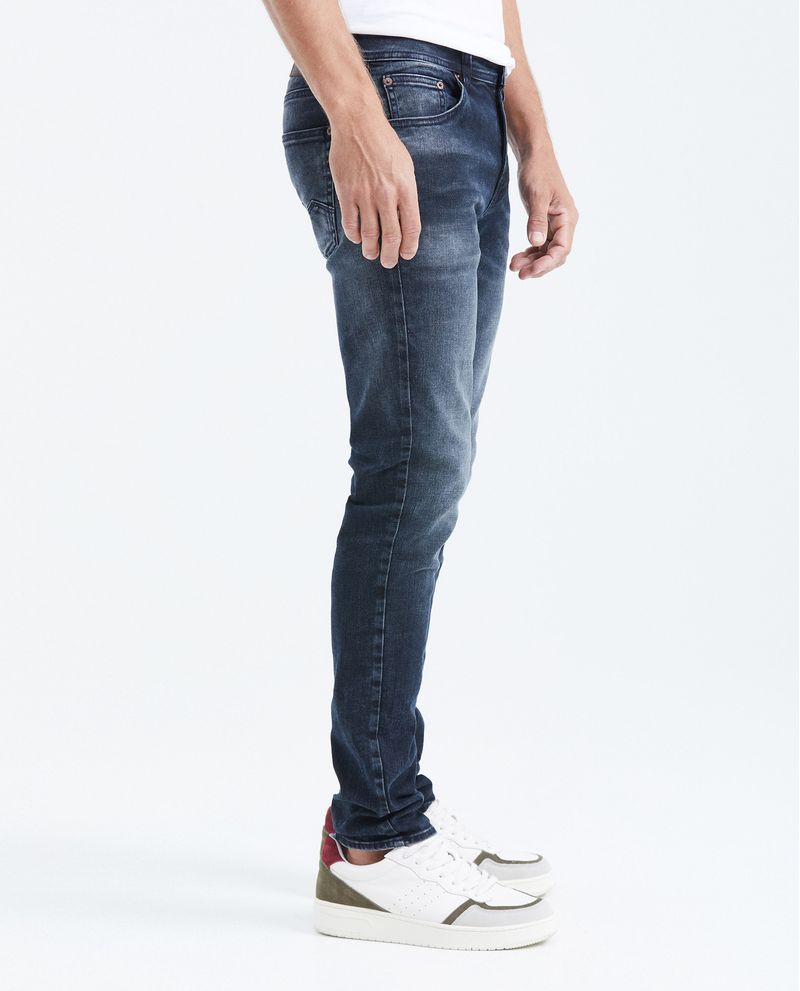 Chevignon Jean Súper Slim Fit Tiro Medio Bota Super Slim Azul Ultra Oscuro Para Hombre