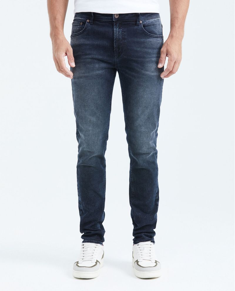 Chevignon Jean Súper Slim Fit Tiro Medio Bota Super Slim Azul Ultra Oscuro para Hombre