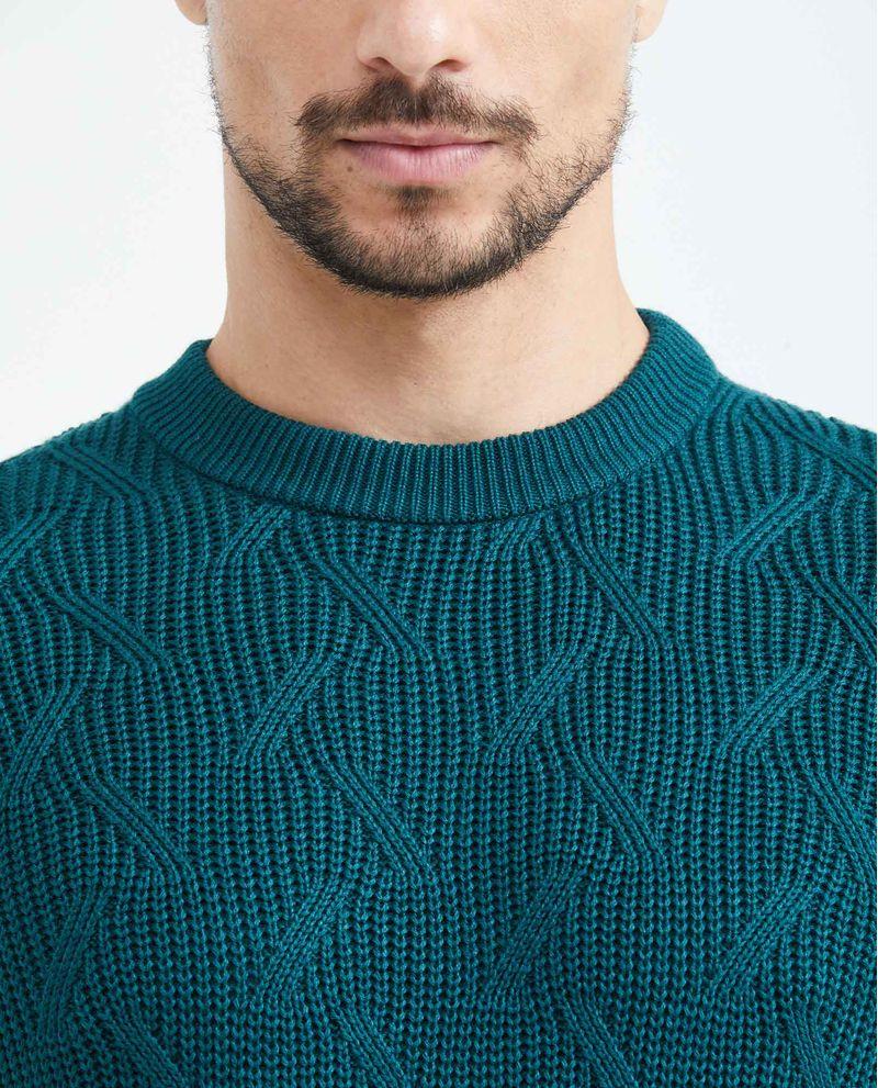 Chevignon Suéter Tejido Con Cuello Redondo Grueso Para Hombre