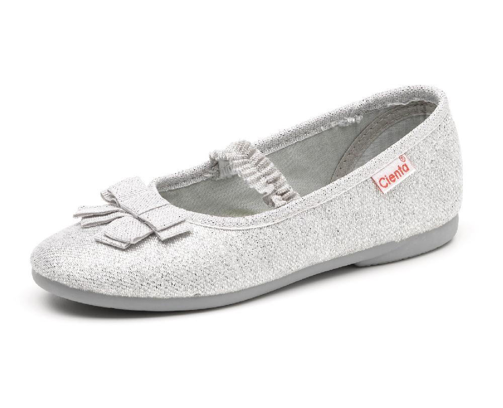 Cienta Bailarina Elastico Metalizada Lazo