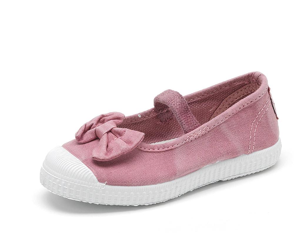 Cienta Bailarina Lazo Efecto Desgastado