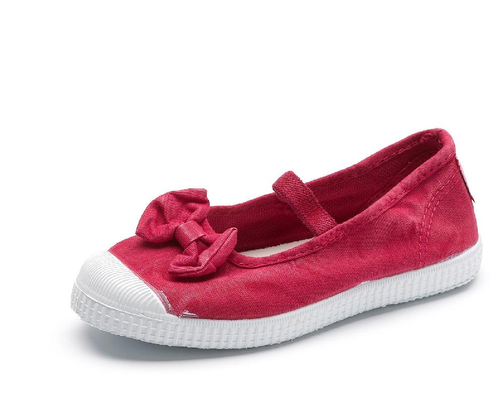 Cienta Bailarina Lazo Efecto Desgastado