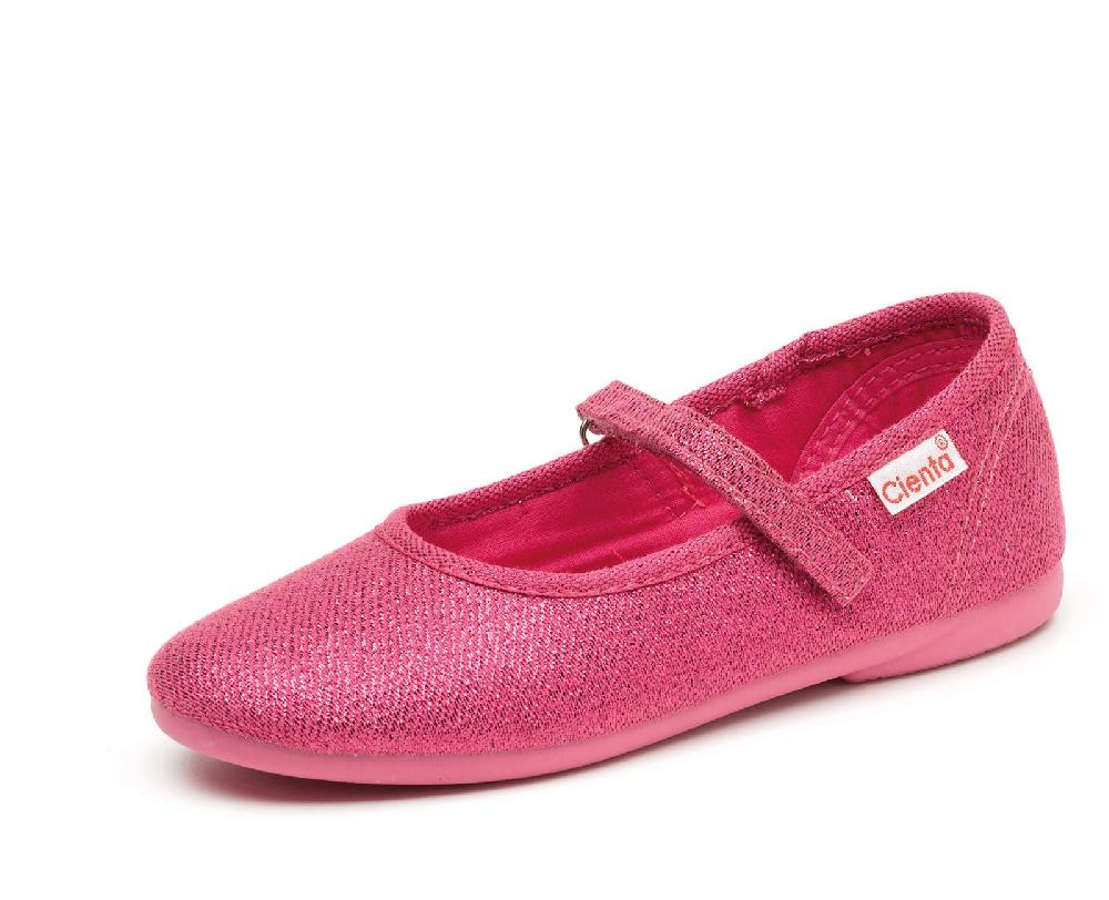 Cienta Bailarina Salon Velcro Metalizada